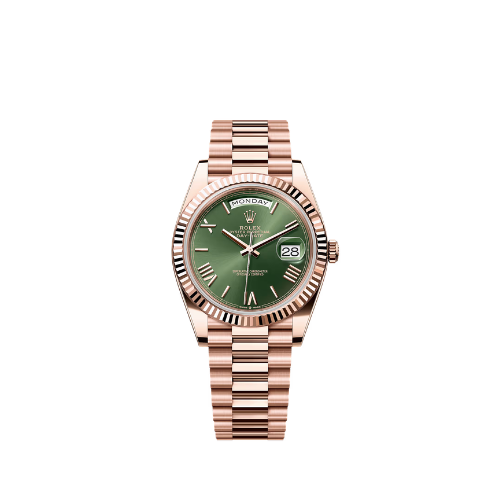 Rolex President Rose Gold Green